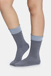 Zivame Calf Length Socks - Dark Grey — thumbnail 2
